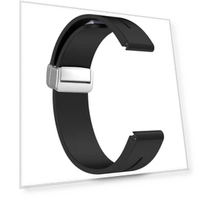 Silicone Strap with Magnetic Silver Buckle — Fitness Bands, Smartwatch 2025