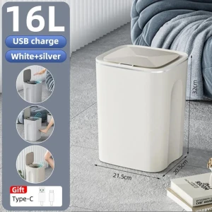 Automatic Touch Sensor Trash Bin — Smart Trash Can, Household supplies MH