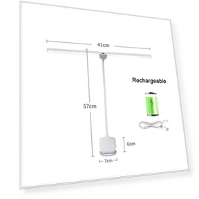 Dual Head LED Desk Lamp with Clamp and Touch Control — Study & Desk Lighting, Elegant Living House