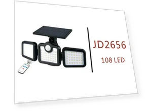 Three-Headed Solar-Powered LED Wall Light with Motion Sensor — Outdoor Security & Flood Lighting, AI Supermarket