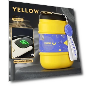 Water Bottle with Temperature Display — Travel Drinkware, odeer