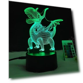 3D LED Night Light with Color Changing and Touch Switch — Night Lights, PawHaven