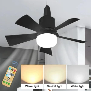 Ceiling Fan with LED Lighting and Remote Control, Binchi Lighting Appliances