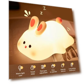 Cute Rabbit Silicone Night Light — Night Lights, TOP-MALL-001