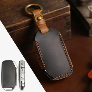 Genuine Leather Key Protective Cover, Auto Parts Decorate