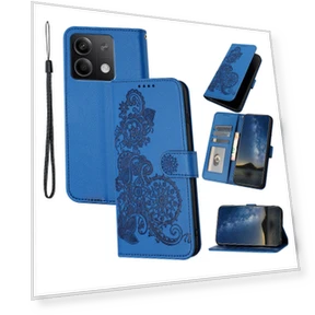 Mandala Flower Leather Wallet Mobile Cover with Strap — Flip Cases, Smartwatch 2025