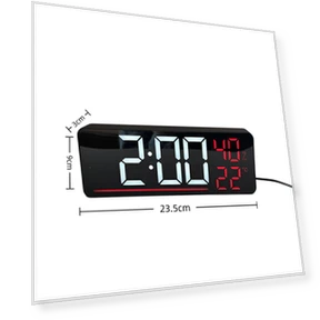 Mirror Electronic Alarm Clock with USB Connection — Alarm, Fashionable bags