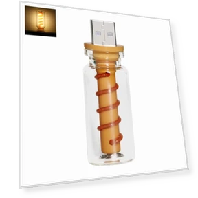 Retro Glass Bottle Night Light — Desk & Table Lighting, dooob