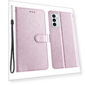 Stand Silk Texture PU Leather Wallet Shell with Hand Strap — Phone Accessories, Smartwatch 2025