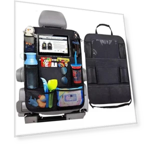 Car Back Seat Organizer with Touch Screen — Dash Holders, zmkm8888