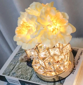 Decorative Cube Flower Table Lamp, Binchi Lighting Appliances