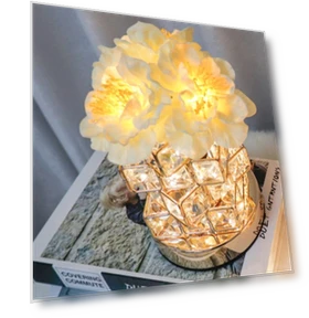 Decorative Cube Flower Table Lamp — Creative Lighting Solutions, Binchi Lighting Appliances