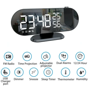 Double Loud Smart Alarm Clock with Projection, We Satisfied