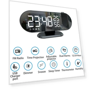 Double Loud Smart Alarm Clock with Projection — Alarm, We Satisfied