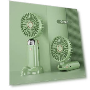 Mini Portable Fan with Smart LED Digital Display — Portable Cooling Solutions, Factory Discount Outlet