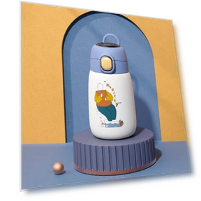 Smart Kids Thermos with Cartoon Jumping Cup — Thermoses, Binchi Outdoor Equipment