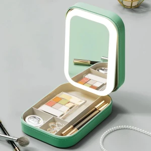 Smart LED Cosmetic Mirror Case — Skin Analyzer, Makeup Kits