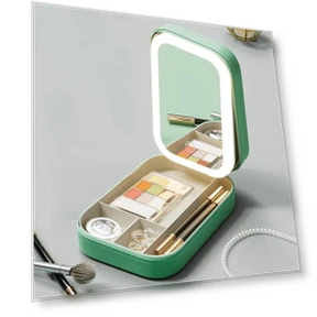 Smart LED Cosmetic Mirror Case — Cosmetic Cases, Makeup Kits