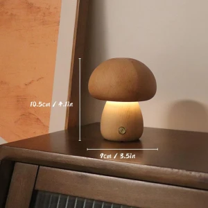 Wooden Mushroom Night Light, Yiran Furniture