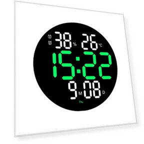 10-inch LED Round Alarm Clock — Clocks, Rainbow Rain