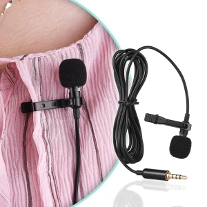 Mini Portable Clip on Lapel Lavalier Condenser Mic Wired Microphone, KaiSai
