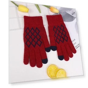 Winter Jacquard Gloves with Touchscreen — Cold Weather Gloves, Outdoor Boutique TOP