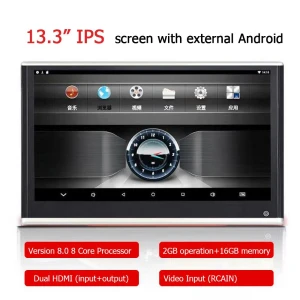13.3-inch IPS Touchscreen Android 9.0 Car Headrest Player, JOHO