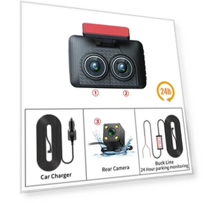 3-channel Full HD 1080P Car Dashcam — Dashboard Cameras, CANKE
