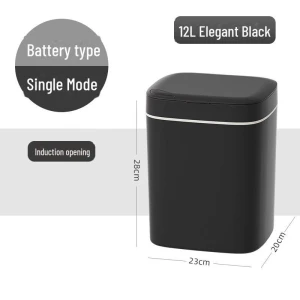 Smart Touch Sensor Trash Can with Lid — Smart Trash Can, AI Supermarket