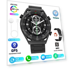 Smart Watch with ECG and PPG Sensors, GPS, NFC, Bluetooth Calling — Smartwatches, Tiktop2