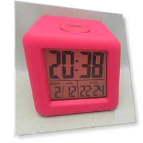 Square Silicone Alarm Clock with LCD Display — Alarms & Clocks, DC-HOME Textile