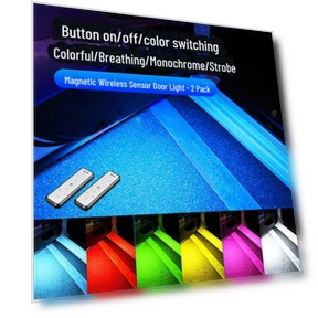 Wireless Car Door Warning Lights — Vehicle Safety Signals, AI Supermarket