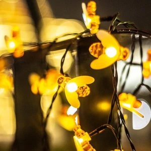 Outdoor Waterproof Solar LED String Lights in Bee Shape, AI Supermarket