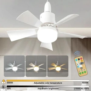 Ceiling Fan with LED Light and Remote Control, happy8