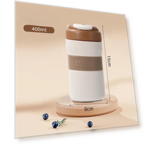 Ceramic Inner Coffee Cup with Smart Display — Beverage Warmers, Binchi Fitness