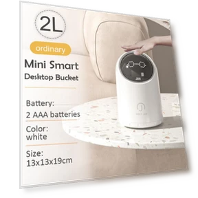Mini Smart Desktop Trash Can with Display — Waste Baskets, TOP-HOME MALL