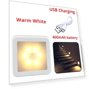 Motion Sensor LED Night Light with Smart USB Charging — Night Lights, Heal Care