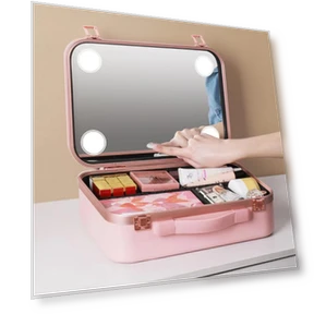 Smart LED Cosmetic Case with Mirror — Cosmetic Cases, Makeup Kits