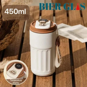 Smart Thermos with LED Temperature Display — Smart Water Bottle, Binchi Fitness