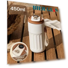 Smart Thermos with LED Temperature Display — Travel Drinkware, Binchi Fitness