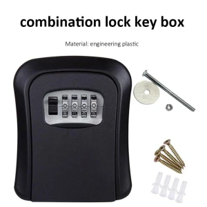 Wall Mount Smart Safe with Password, Plastic Lock for Key Storage, Weatherproof 4-Digit Combination Key, Secure Password..., Refreshing Home