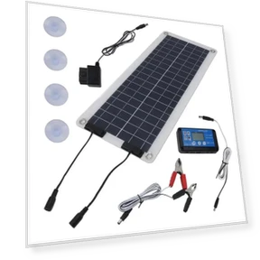 100W Polycrystalline Solar Panel with Controller — Renewable Energy Solutions, Stone Home