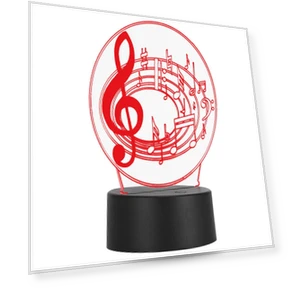 3D Music Notes LED USB Touch Night Light — Night Lights, Zeblaze