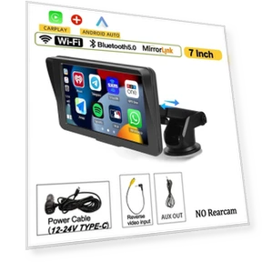 7-inch Car Radio with Wireless CarPlay & Android Auto — Stereo Receivers, Auto Accessories Home