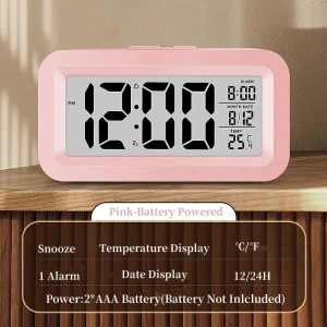 Mini Digital Alarm Clock with Temperature and Date, DC-HOME-4