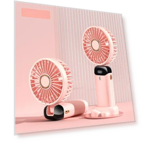 Portable USB Charging Fan with Digital Display — Portable Cooling Solutions, Bling Bling Goods