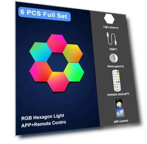 RGB LED Hexagon Smart Light Panel — LED Strips, Rainbow Rain