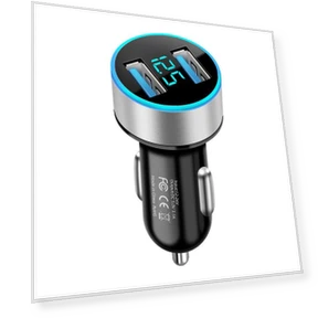 Smart Car Charger with Dual USB Ports and LED Lighting — Vehicle Power Solutions, Smarter than future
