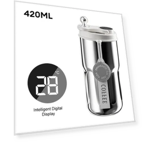 Smart Thermos Bottle with LED Temperature Display — Beverage Warmers, The Home Vault