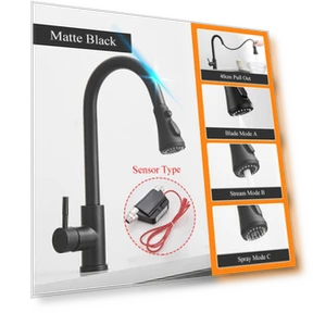 Smart Touch Kitchen Faucet — Smart-Touch Kitchen Faucets, JOHO - CarGear